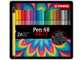 Viltstift STABILO Pen 68/20 Arty medium assorti blik à 20 stuks