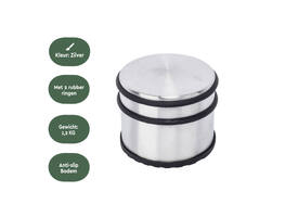 Deurstopper BRASQ met rubberen ringen rvs