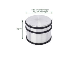 Deurstopper BRASQ met rubberen ringen rvs