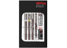 Tekenset rOtring Isograph college 0.25mm, 0.35mm en 0.5mm 34 stuks