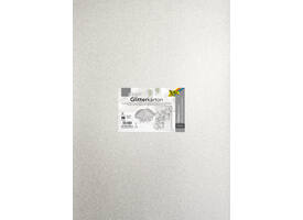 Glitterkarton Folia 50x70cm 300gr 5 vel zilver
