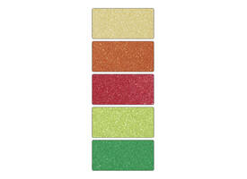 Glitterkarton Folia 50x70cm 300gr 5 vel oriental assorti