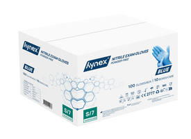 Handschoen Hynex nitril S blauw 3.5g pak à 100 stuks