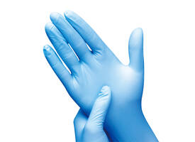 Handschoen Hynex nitril M blauw 3.5g pak à 100 stuks