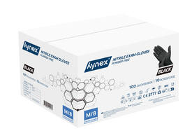 Handschoen Hynex nitril M zwart 3.5g pak à 100 stuks