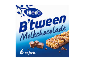 Tussendoortje Hero B'tween melkchocolade 6pack reep 25gr
