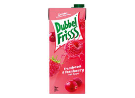 Fruitdrank DubbelFrisss framboos zwarte bes pak 1500ml