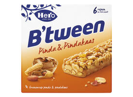 Tussendoortje Hero B'tween pinda&pindakaas 6pack reep 25gr