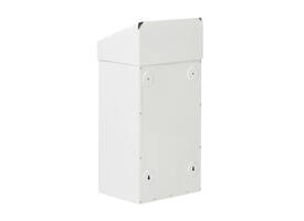 Afvalbak Vepa Bins met pushdeksel 50 liter metaal wit