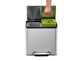 Pedaalemmer EKO EcoCasa Recycler 15+15 liter rvs