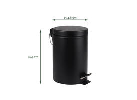 Pedaalemmer BRASQ 3 liter zwart