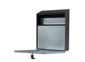 Asbak BRASQ wand 32x26cm zwart
