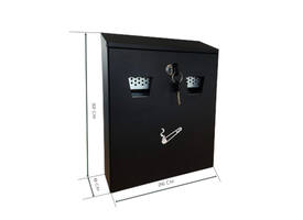 Asbak BRASQ wand 32x26cm zwart