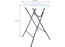 Statafel BRASQ 80cm BT100 wit