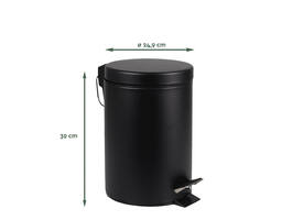 Pedaalemmer BRASQ 12 liter zwart