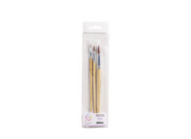 Penseel Qrea synthetisch haar set à 3 breedtes