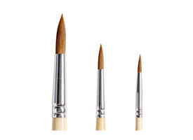 Penseel Qrea synthetisch haar set à 3 breedtes