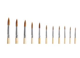 Penseel Qrea synthetisch haar set à 3 breedtes