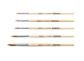 Penseel Qrea synthetisch haar set à 5 breedtes