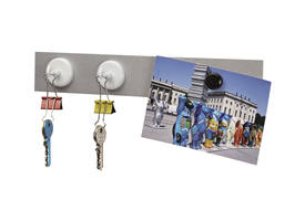 Magneet met haak MAUL 47mm trekkracht 12kg wit 5 stuks