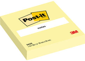 Memoblok 3M Post-it 563 101x101mm geel 200 vel