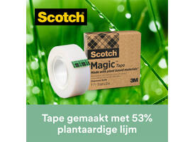 Plakband Scotch Magic 810 19mmx33m transparant 14 rollen + plakbandhouder zwart