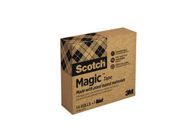 Plakband Scotch Magic 810 19mmx33m transparant 14 rollen + plakbandhouder zwart