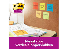 Memoblok 3M Post-it Z-Note R330 Super Sticky 76x76mm assorti kleur 20 + 4 gratis