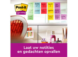 Memoblok 3M Post-it Z-Note R330 Super Sticky 76x76mm assorti kleur 20 + 4 gratis