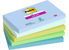 Memoblok 3M Post-it 655 76mmx127mm Super Sticky Oasis 5 stuks