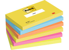 Memoblok 3M Post-it 655 76x127mm Energetic Colours 6 stuks