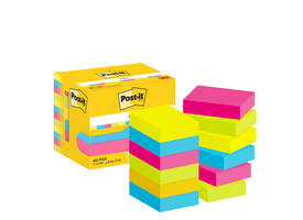 Memoblok 3M Post-it 653 38x51mm neon assorti kleur 12 stuks