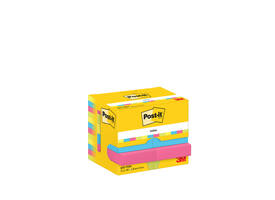 Memoblok 3M Post-it 653 38x51mm neon assorti kleur 12 stuks