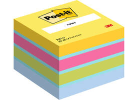 Memoblok 3M Post-it 2051 51x51mm assorti kleur 400 vel