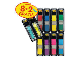 Indextabs 3M Post-it 683 11.9x43.2mm 8 kleuren assorti + 2 sets pijlvorm gratis