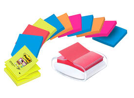 Memoblokdispenser 3M tbv Post-it Z-Note 76x76mm transparant + 12 blok Z-notes