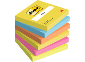 Memoblok 3M Post-it 654 76x76mm Energetic Colours 6 stuks