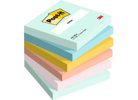 Memoblok 3M Post-it 654 76x76mm Beachside Colour 6 stuks