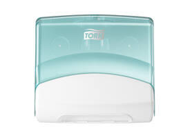 Reinigingsdoekdispenser Tork W4 Performance gevouwen turquoise 654000