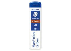 Potloodstift Staedtler Mars Carbon Micro 0.5mm 2H 12 stuks