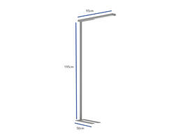 Vloerlamp MAUL Jet LED dimbaar hg 195 cm zilver