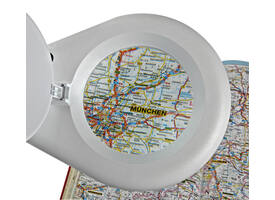 Loeplamp MAUL Viso LED met voet wit