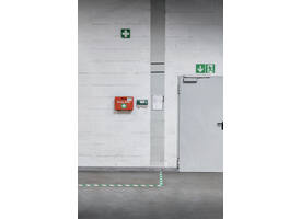 Vloermarkeringstape DURALINE 50mmx30m groen-wit