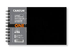 Schetsboek Canson Art Book One spiraalgebonden 160vel 100gr 216x140mm wit