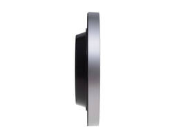 Wandklok MAUL Run RC Ø25x5cm kunststof zilver/wit incl batterij