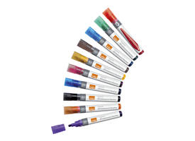 Whiteboardmarker Nobo Liquid ink rond assorti 3mm 10stuks
