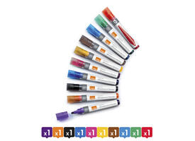 Whiteboardmarker Nobo Liquid ink rond assorti 3mm 10stuks