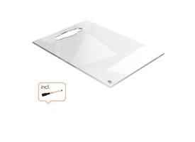 Notitiebord Nobo transparant acryl met handgreep A4