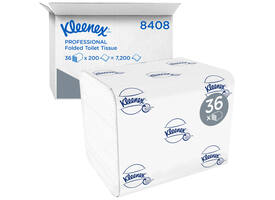 Toiletpapier Kleenex gevouwen 2-laags 110x186mm wit 8408
