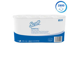 Toiletpapier Scott Essential 2-laags 350 vel wit 8519